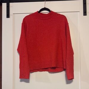American Eagle Outfitters Red Crew Neck Sweater